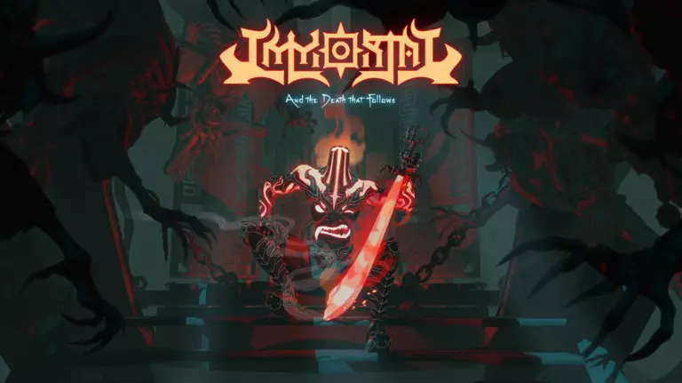 Immortal: And the Death That Follows game art showing player fighting demons