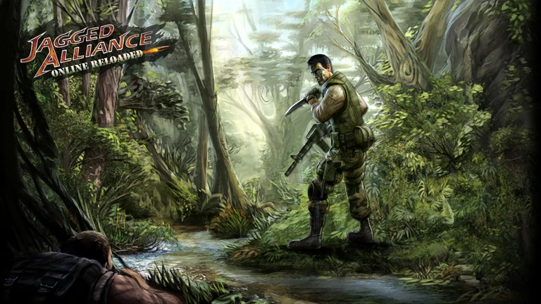 Jagged Alliance Online Reloaded player in the forest.
