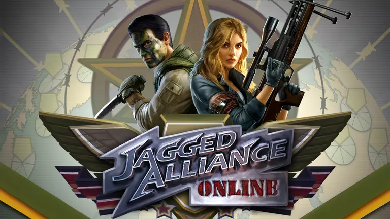 Jagged Alliance Online players holding their weapons.
