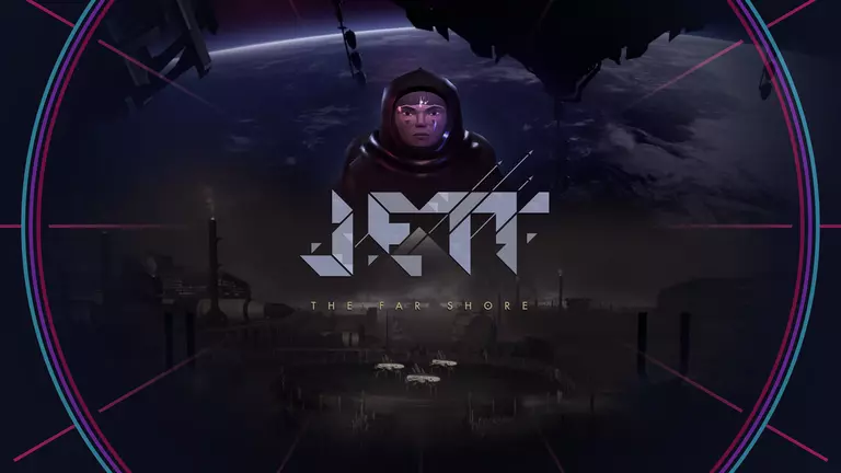 Jett: The Far Shore logo with a circle and a city