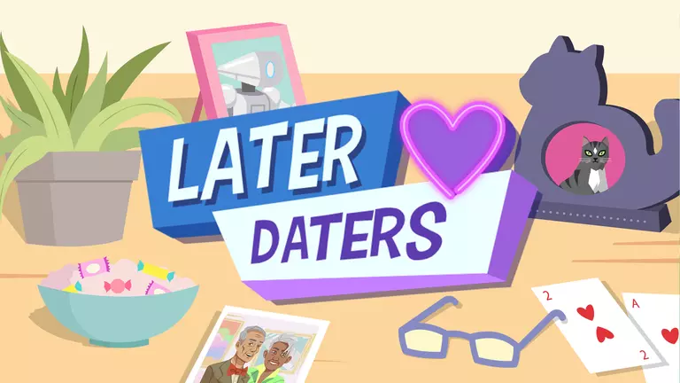 Later Daters game art showing  items on a table.