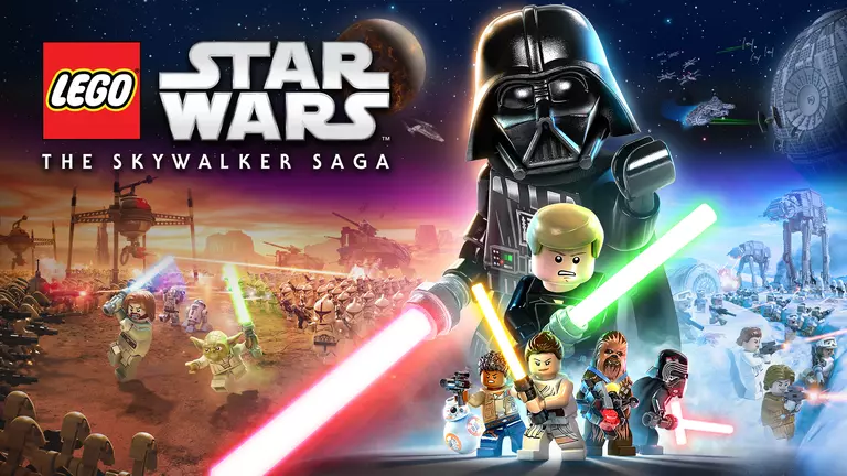 LEGO Star Wars: The Skywalker Saga artwork featuring characters and scenes from the games