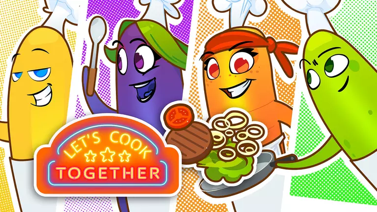 Let's Cook Together characters ready to cook.