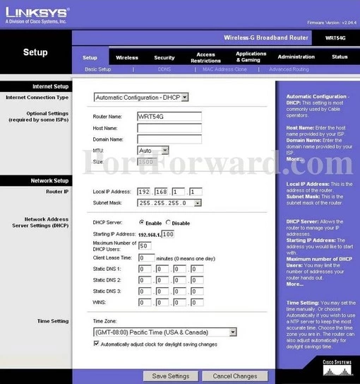 Linksys WRT54GXv2