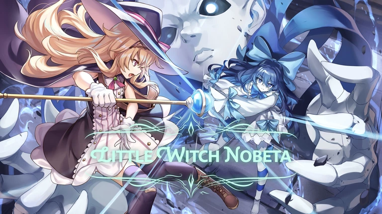 Little Witch Nobeta game art showing characters in a fight.