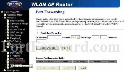 Loopcomm LP-8186 port forward