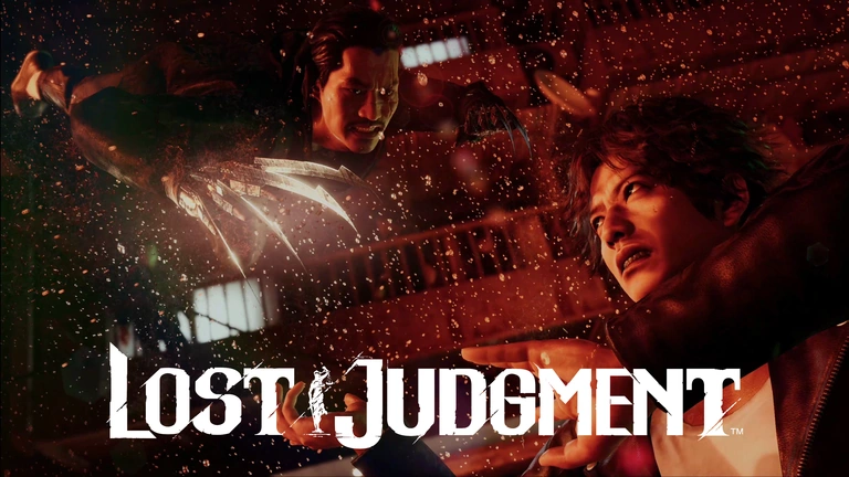 Lost Judgment game art showing characters fighting.