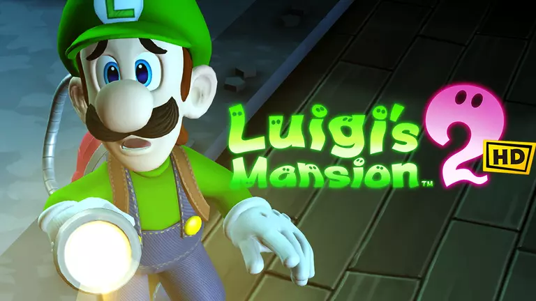 Luigi's Mansion 2 HD game screenshot with logo