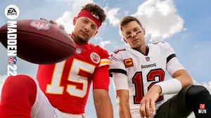 Madden NFL 22 featuring Tom Brady and Patrick Mahomes