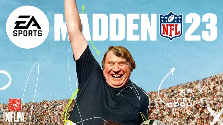Madden NFL 23 game cover artwork featuring John Madden