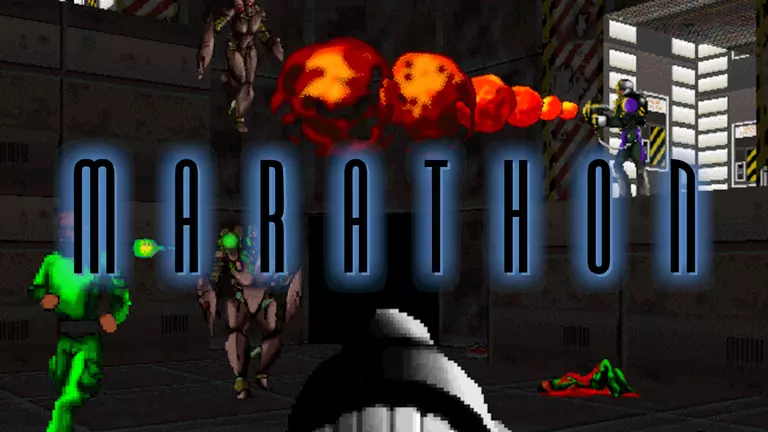 Marathon (1994) game screenshot with logo