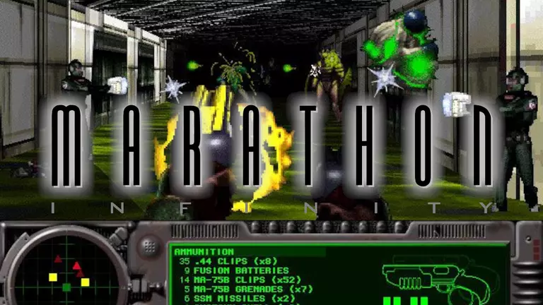Marathon Infinity game screenshot with logo