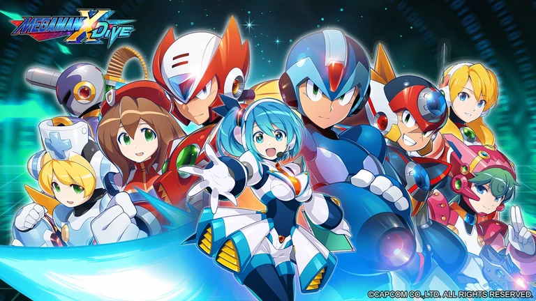 Mega Man X DiVE artwork featuring cast of characters