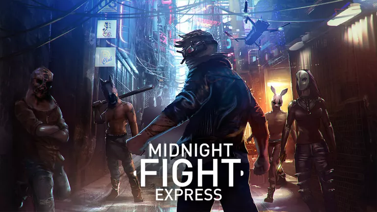 Midnight Fight Express characters hanging out in an alley at night.