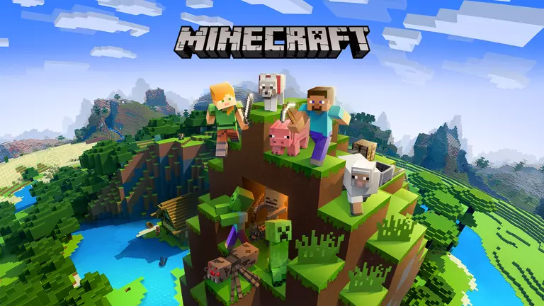 Minecraft game art showing characters