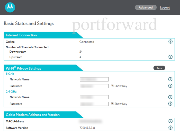 Simple Motorola MG7700 Router Port Forwarding Steps