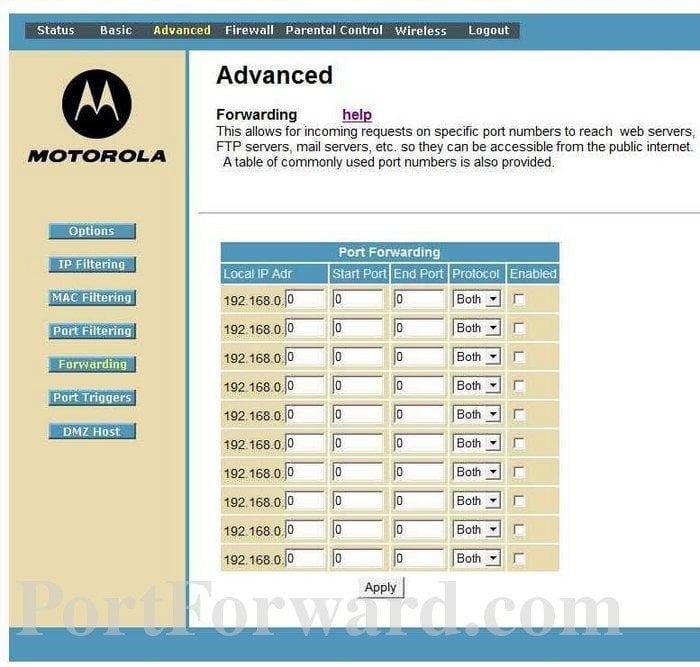 surfboard port forwarding securityspy