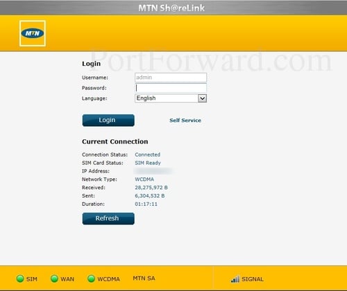 Forwarding Ports In A MTN ShareLink Router