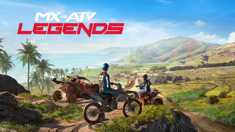 MX vs ATV Legends game art showing players getting ready to race.