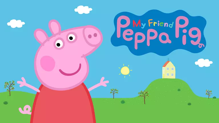 My Friend Peppa Pig game art showing Peppa and her house.