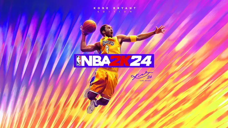 NBA 2K24 game cover artwork featuring Kobe Bryant