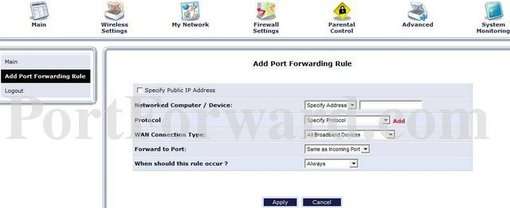 tightvnc port forwarding netgear 7550