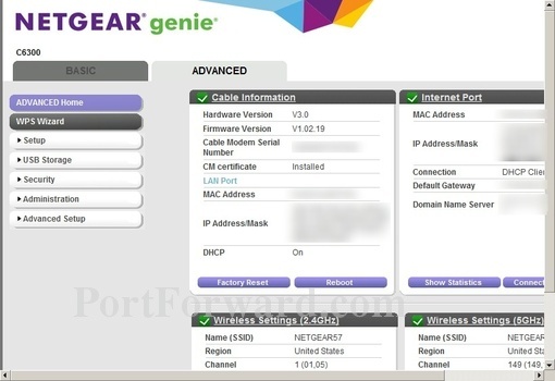 netgear genie port forwarding