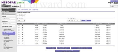 Netgear D7000 Port Forwarding