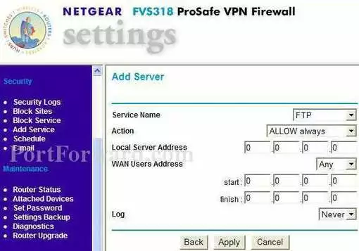 Netgear FVS318