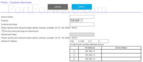 Netgear Orbi RBK50 Port Forwarding Add Custom Service