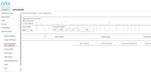 Netgear Orbi RBK50 Port Forwarding Port Triggering