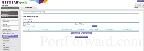 Netgear WNR3500Lv2 Port Forwarding Port Triggering