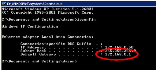 Router's internal IP address