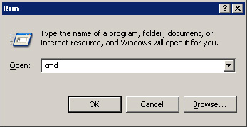 Run dialog box