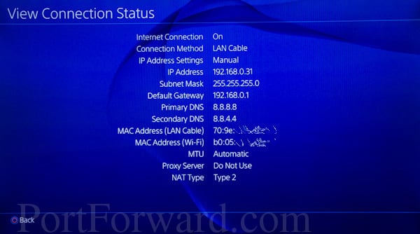 how to setup ip address ps4