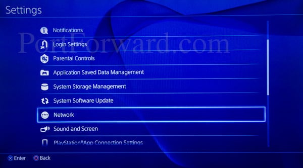 Playstation 4 on sale network settings