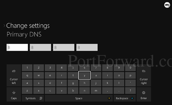 xbox one change settings primary dns