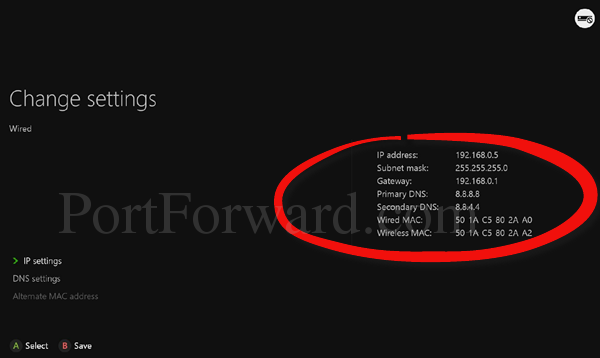 xbox one settings network advanced settings ip settings