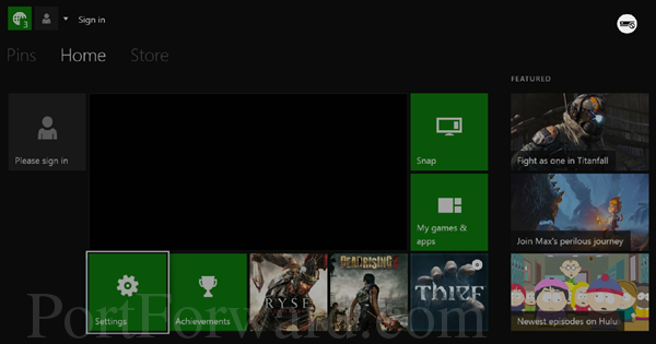 xbox one dashboard settings