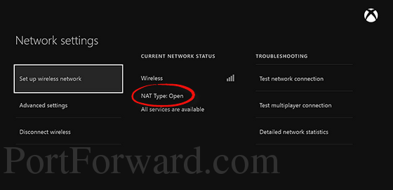 how to change nat type to open on xbox one