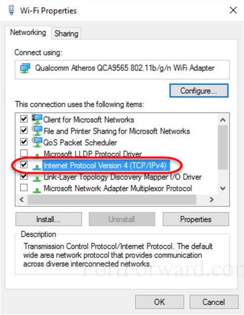 windows 10 wifi properties