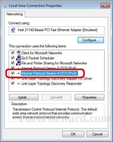 configuration de l'adresse IP inactive dans Windows 7