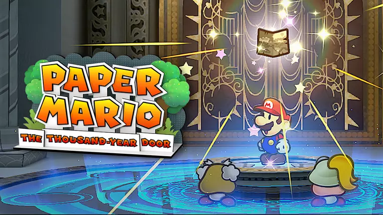 Paper Mario: The Thousand-Year Door game screenshot with logo
