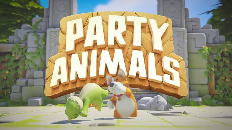 The Party Animals release image has a cute dog and dinosaur