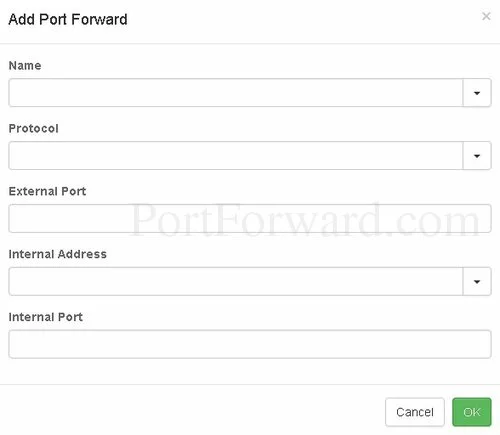 pcWRT TORONTO-N Network Settings - Add Port Forward