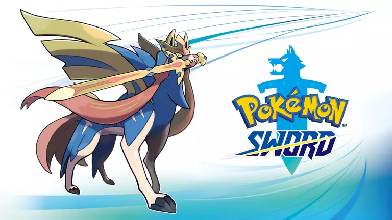 Pokémon Sword artwork featuring Zacian