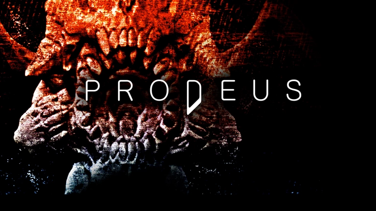 Prodeus game art showing an open mouth of a creature with numerous jaws.