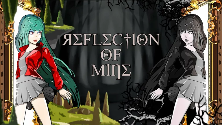 Reflection of Mine game art showing a character and her alternate identity.