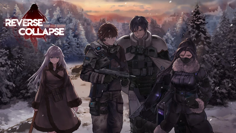 Reverse Collapse: Code Name Bakery Characters standing in the snow.