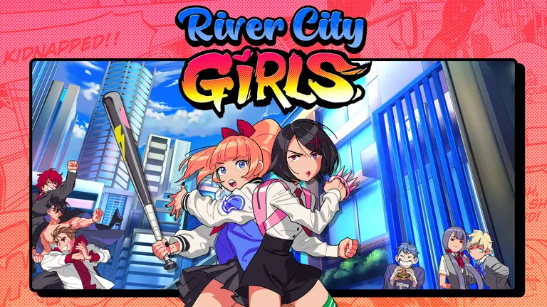 River City Girls game artwork featuring Kyoko and Misako ready to fight